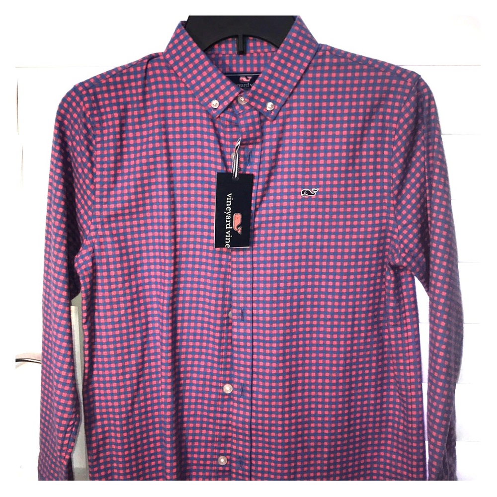NWT Vineyard Vines Boys Shirt Sz M 12-14